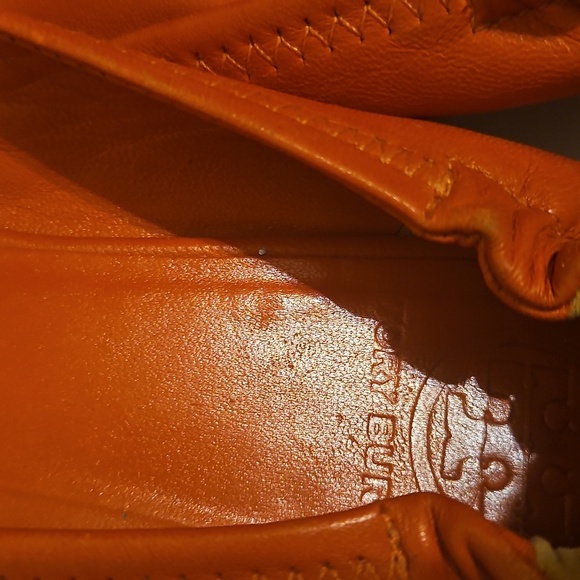 Tory Burch Reva Orange Ballet Flats Sz 8,5 - Picture 7 of 13